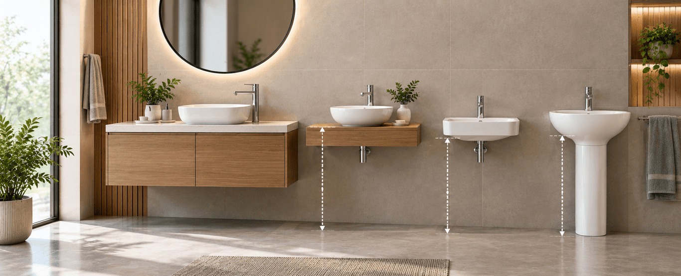 Washbasin Height Standards: How to Choose the Correct One?