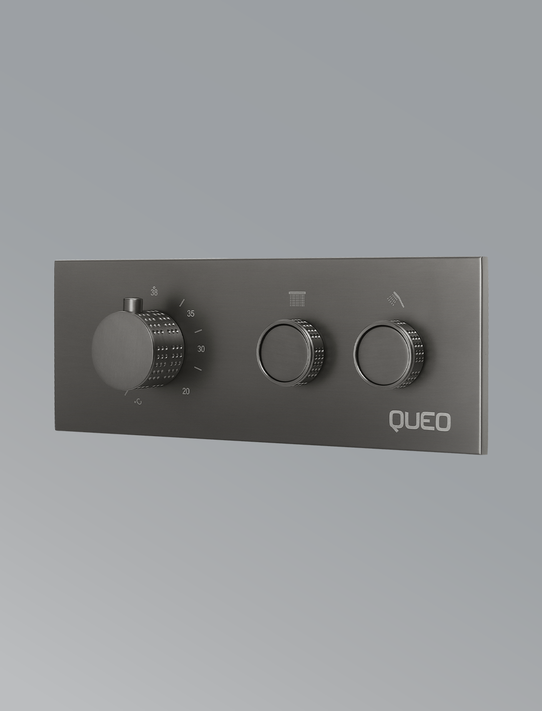 2 Way Thermostatic Diverter-Gun Grey