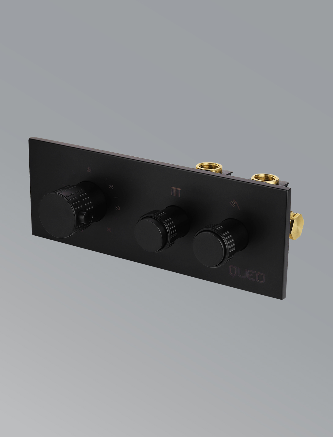 2 Way Thermostatic Diverter-Matte Black