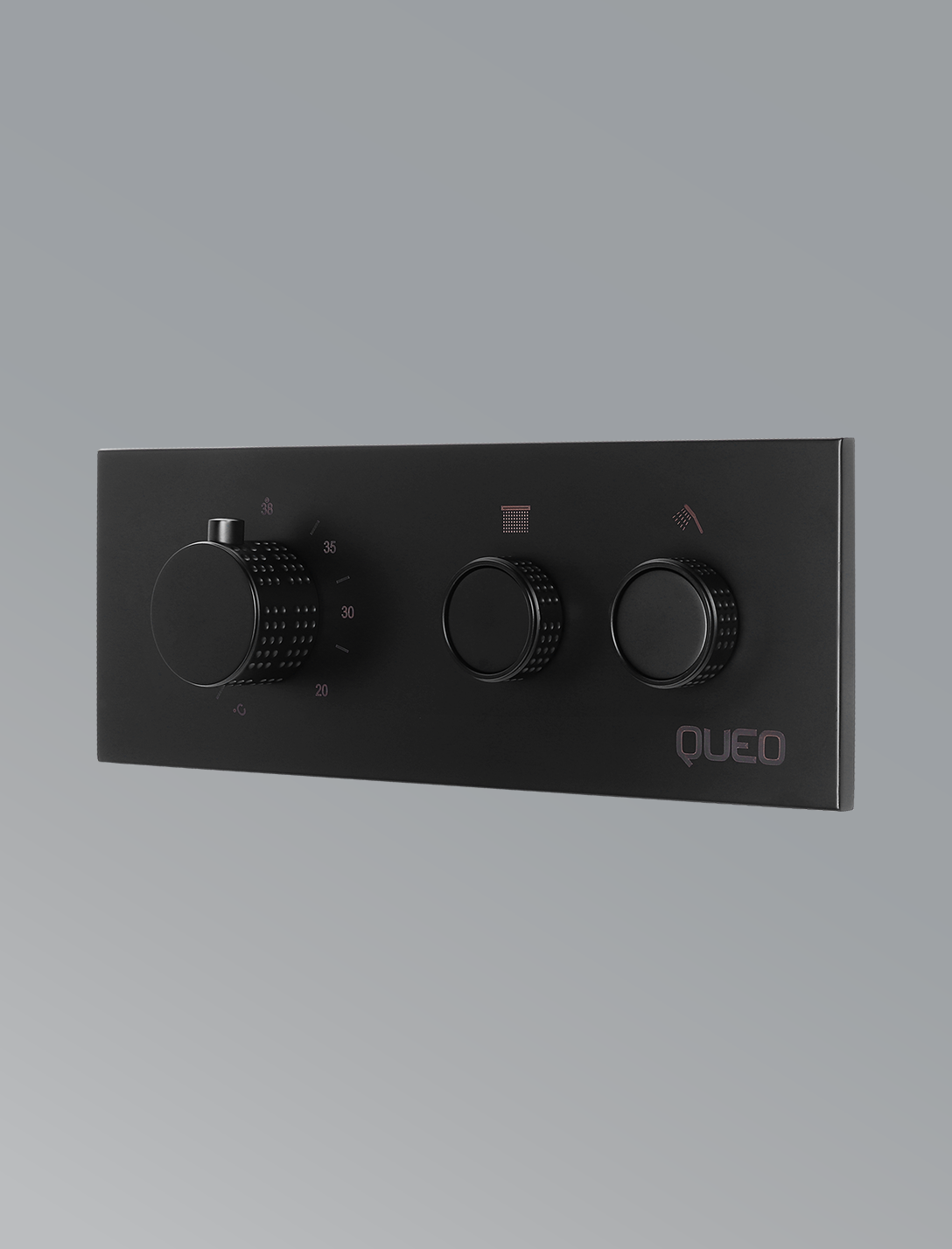 2 Way Thermostatic Diverter-Matte Black