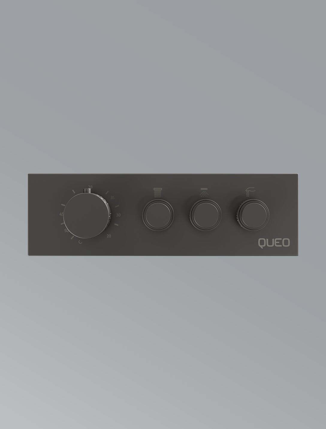 3 Way Thermostatic Diverter-Gun Grey