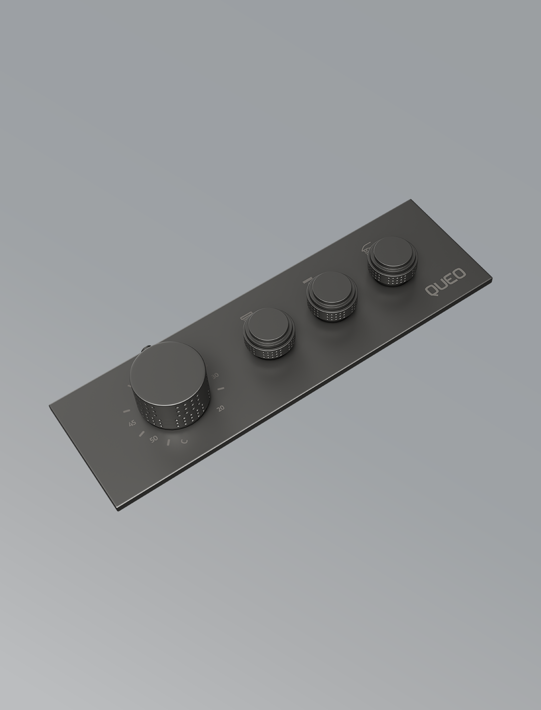 3 Way Thermostatic Diverter-Gun Grey