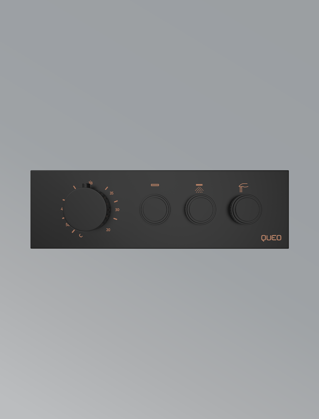 3 Way Thermostatic Diverter-Matte Black