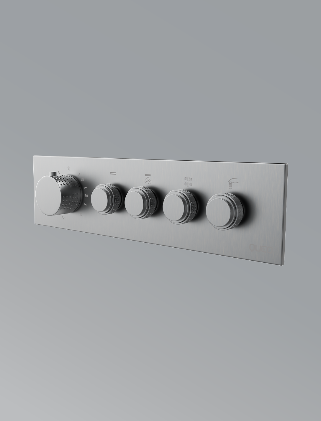 4 Way Thermostatic Diverter-Gun Grey