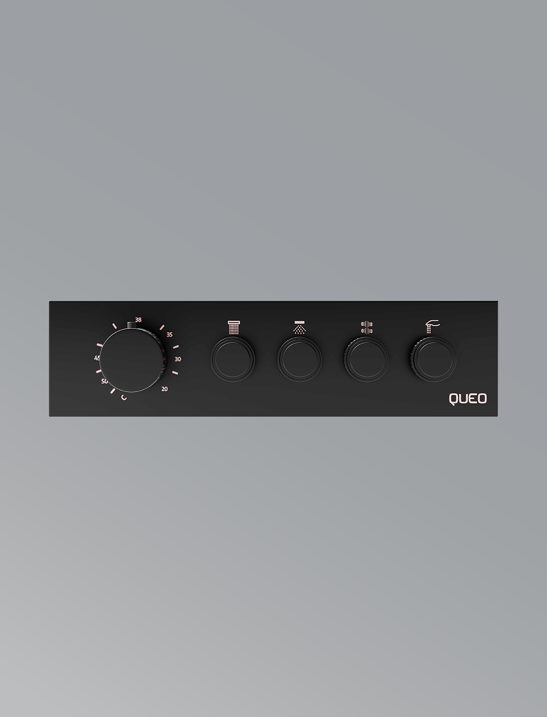 4 Way Thermostatic Diverter-Matte Black
