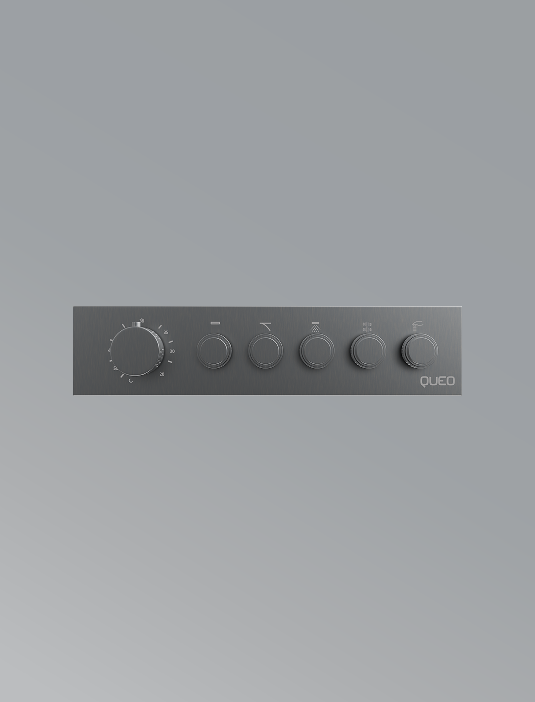 5 Way Thermostatic Diverter- Gun Grey