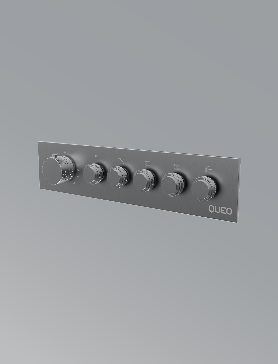 5 Way Thermostatic Diverter- Gun Grey