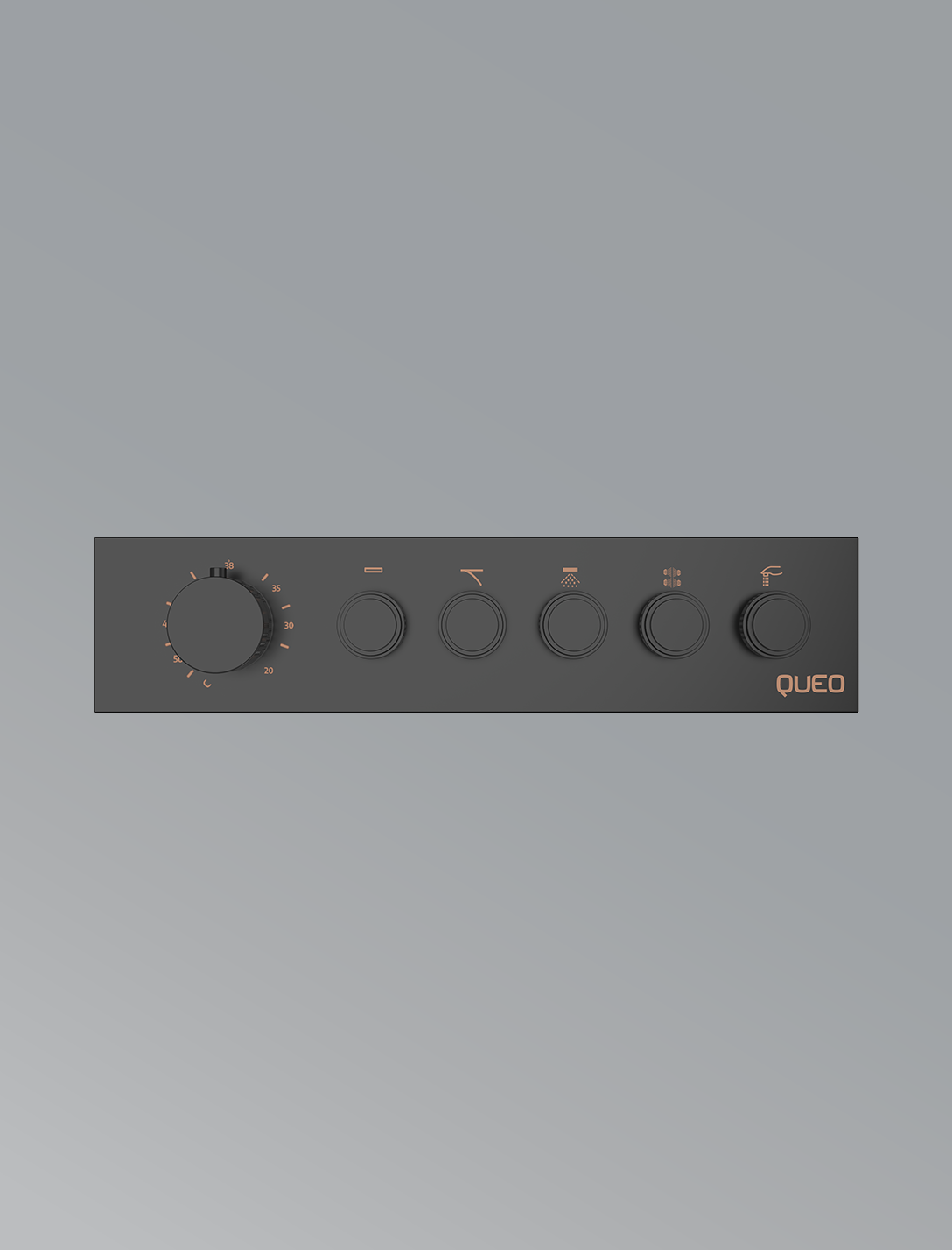 5 Way Thermostatic Diverter- Matte Black