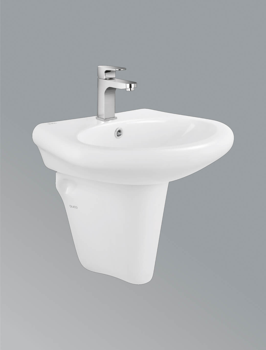 Wall Hung Basin With Half Pedestal Flavia