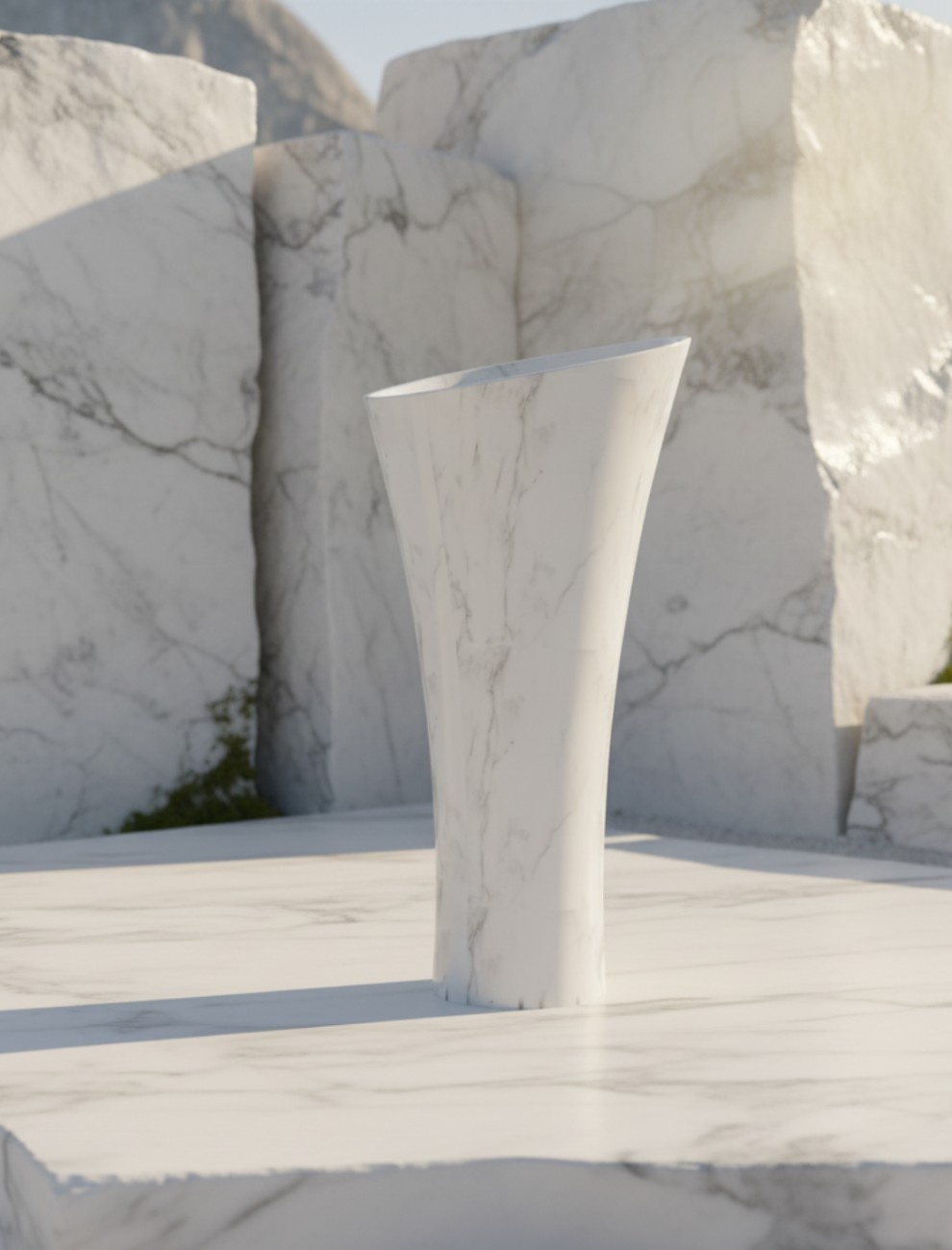 Adri Freestanding Basin-Banswara White Gloss