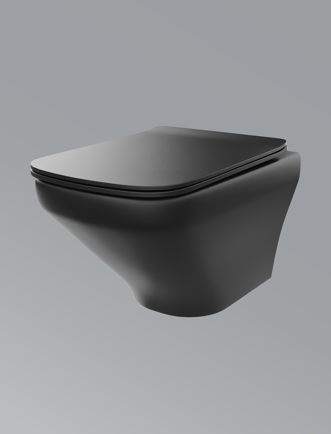 Aura Neo Wall Hung Toilet-Matte Black