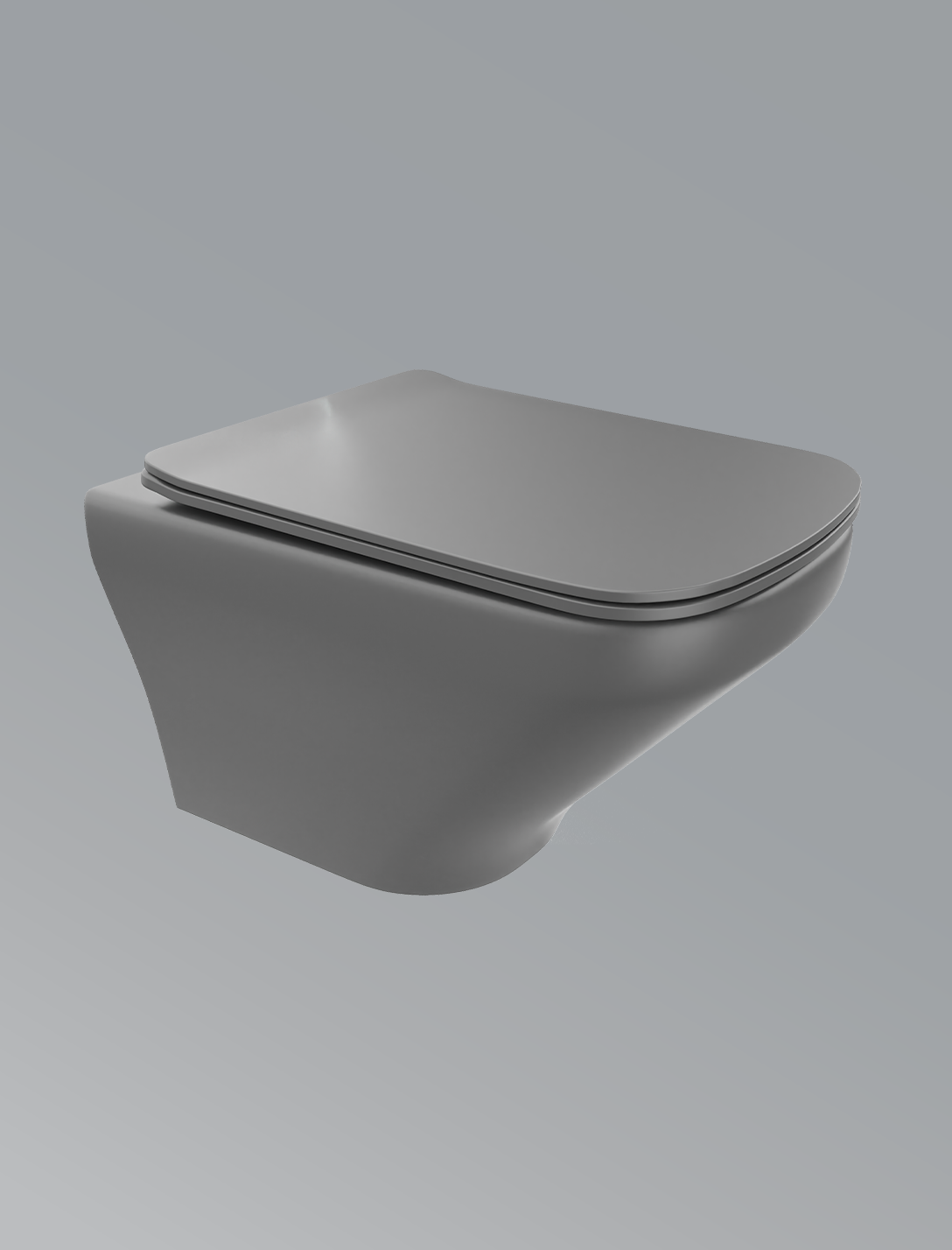 Aura Neo Wall Hung Toilet-Matte Grey