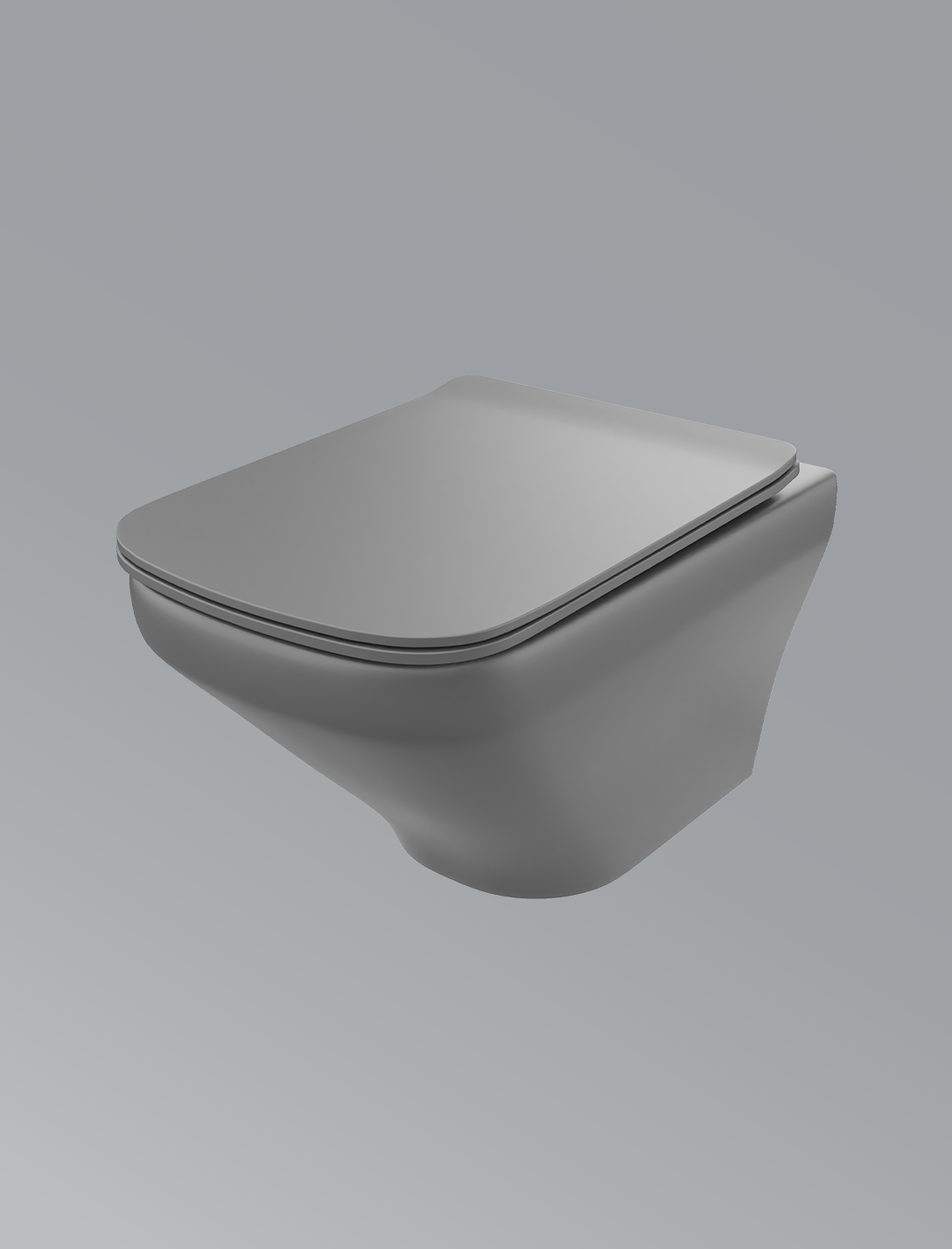 Aura Neo Wall Hung Toilet-Matte Grey