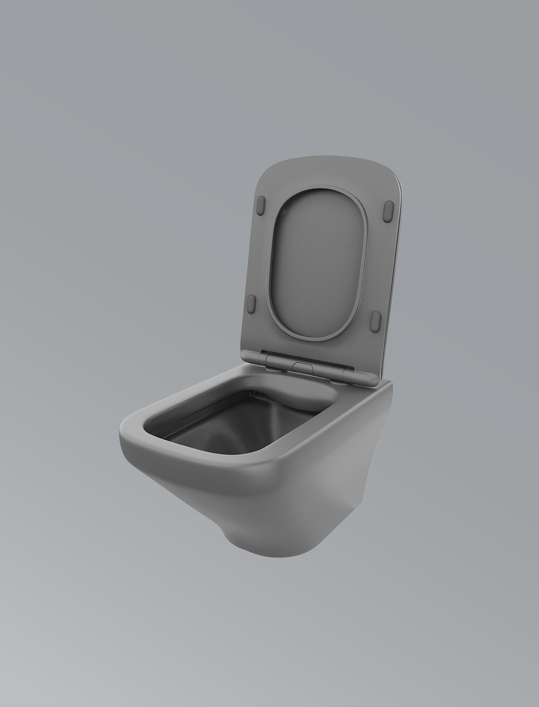 Aura Neo Wall Hung Toilet-Matte Grey