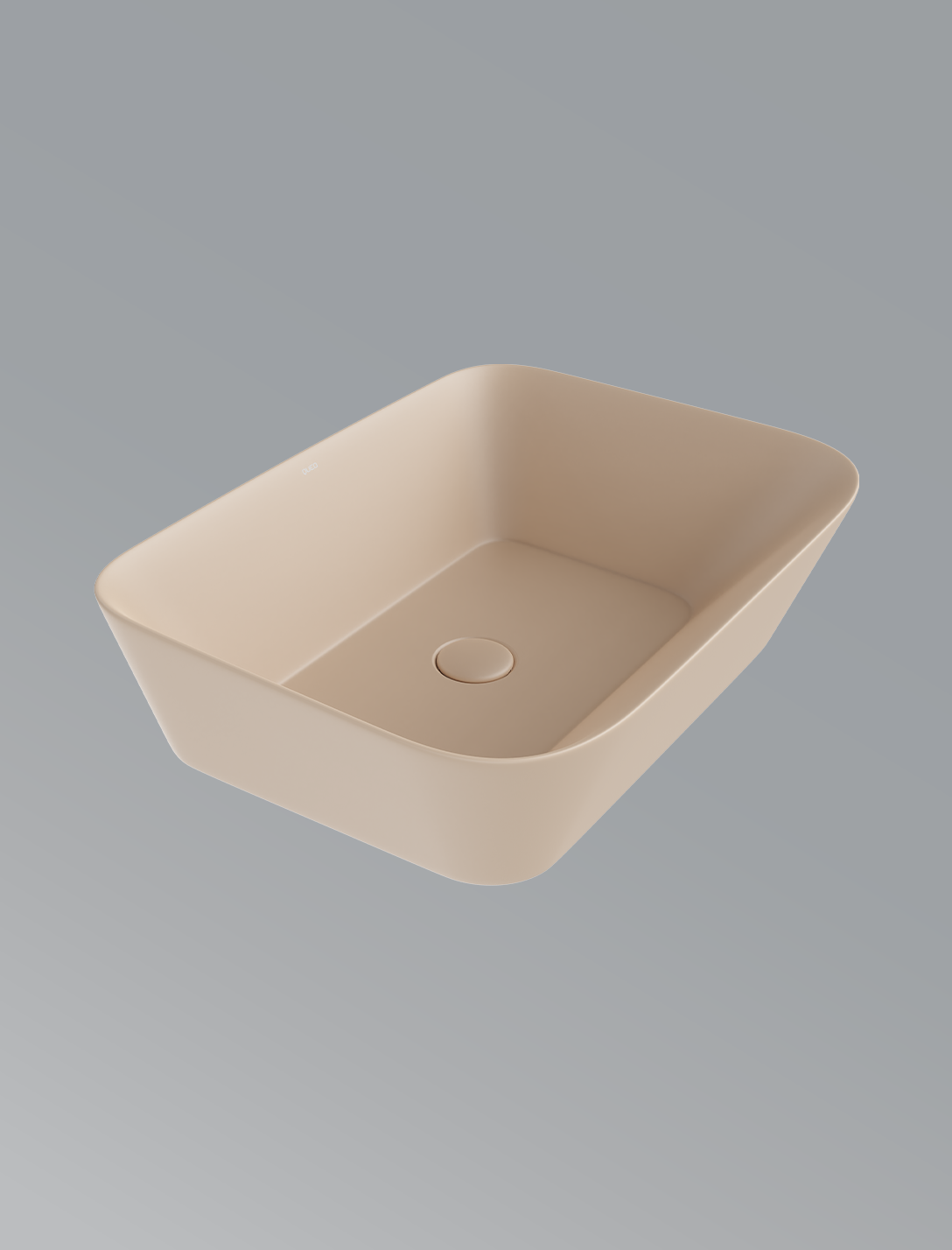 Aura Over The Counter Basin In Matte Almond