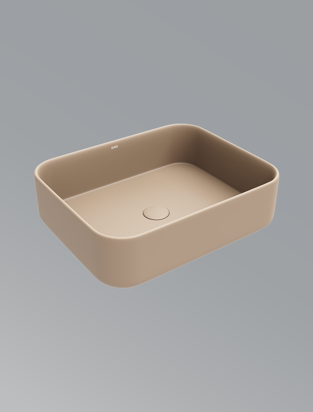 Aura Square Over The Counter Basin-Matte Almond