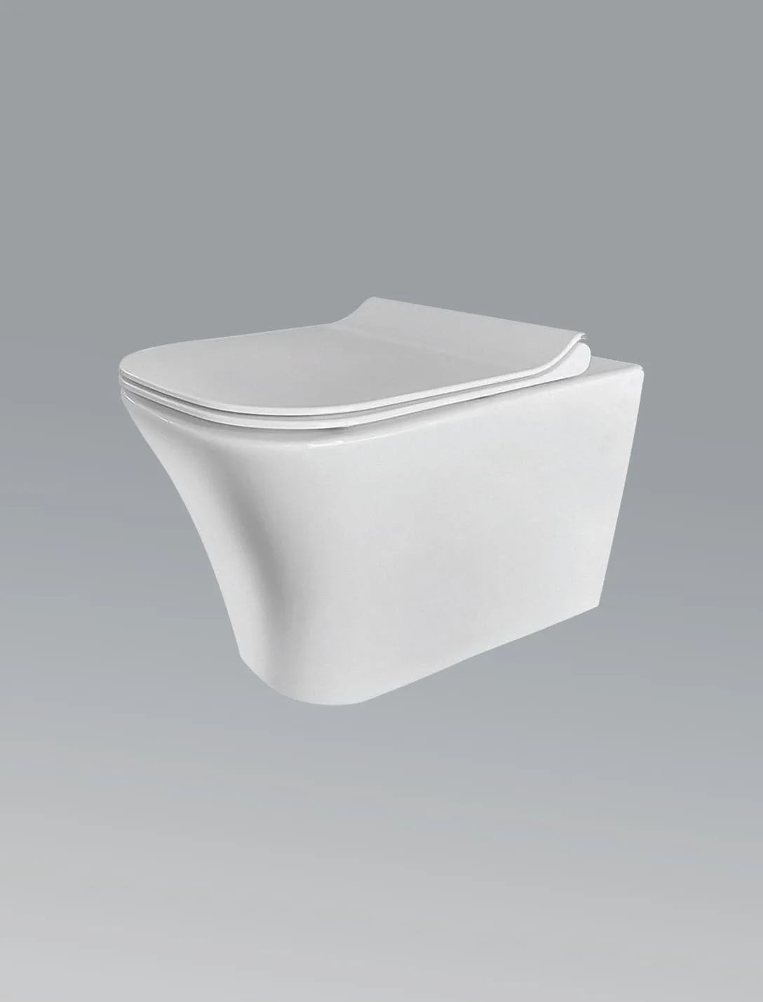 Enzo Neo -Wall-hung toilet with soft-close seat in white