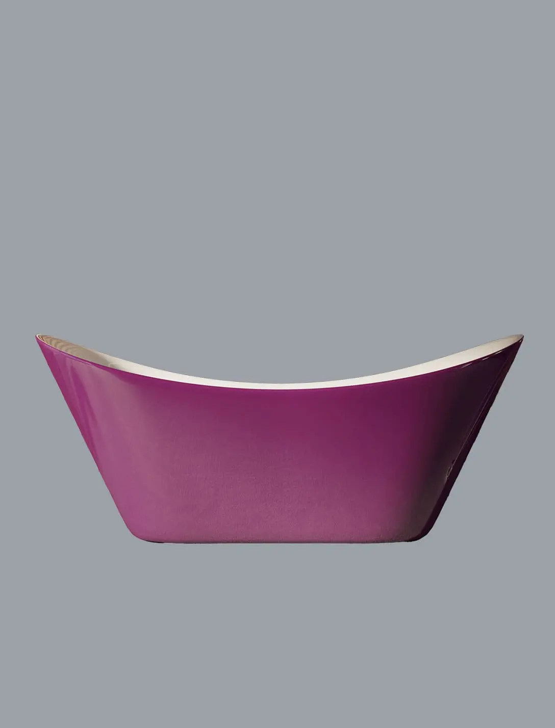Radiant Aqua Bathtub with Standing Bath Fillers in Purple