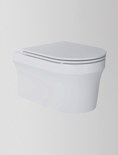 Wall Mounted Water Closet with seat cover - Grey Bromine F-Le Forme