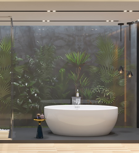 Plant-Filled Bathroom